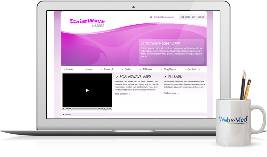Top Medical Products Website Design - ScalarWave Lasers