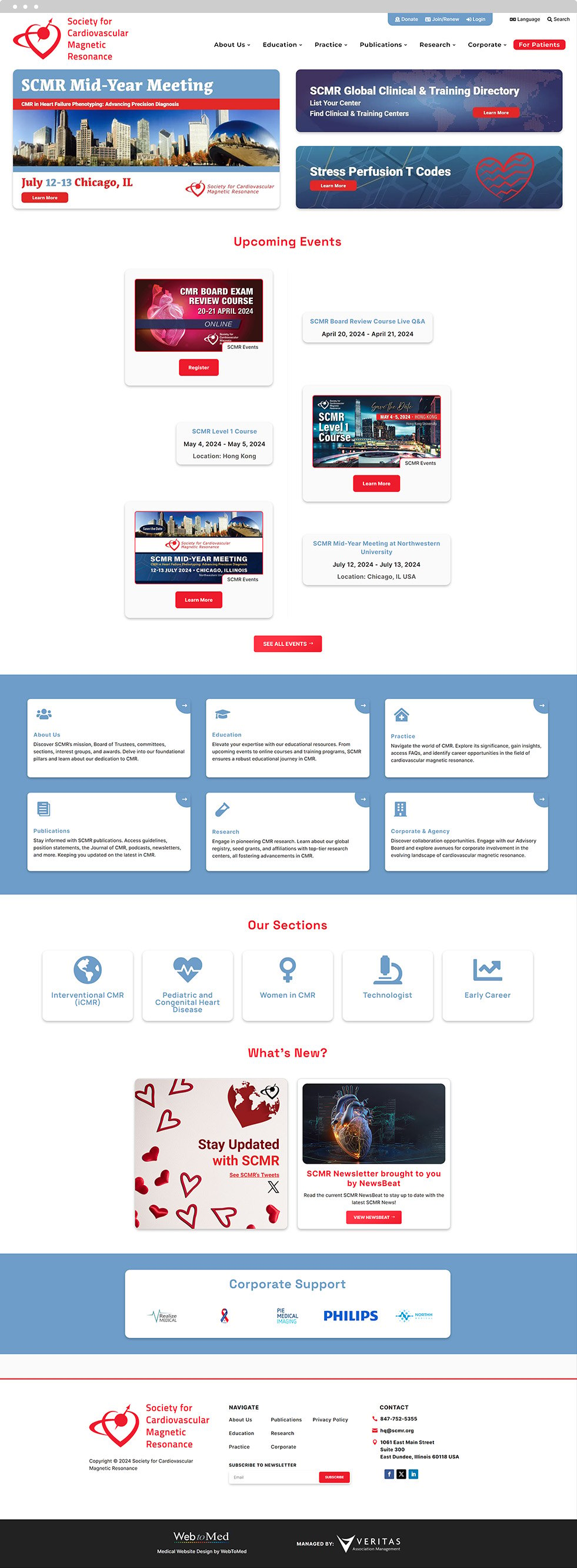 Medical Associations Website Design - Society for Cardiovascular Magnetic Resonance - Homepage