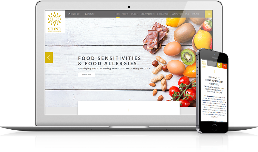 Top Wellness Website Design - Shine Health and Wellness