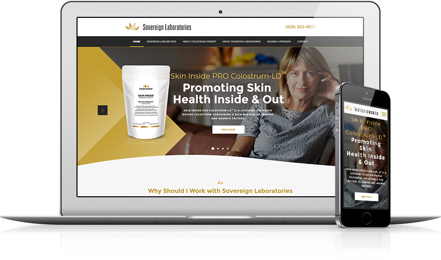 Top Medical Products Website Design - Sovereign Laboratories