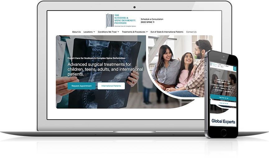 Top Orthopedic Website Design - The Scoliosis & Spine Deformity Institute