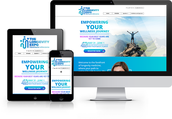 Best Medical Conferences Website Design - The Longevity Expo