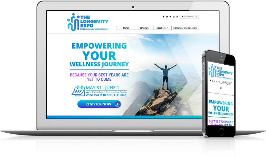 Top Medical Conferences Website Design - The Longevity Expo