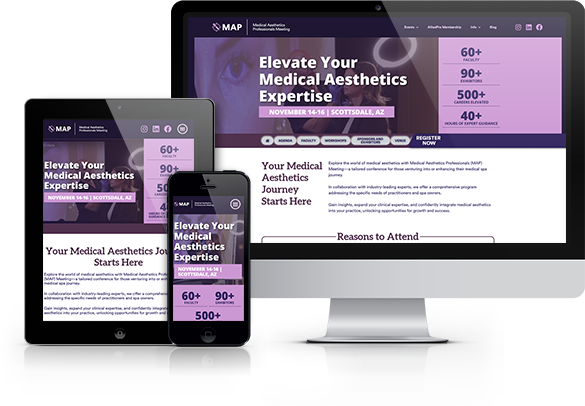 Best Medical Conferences Website Design - Medical Aesthetics Professionals Meeting