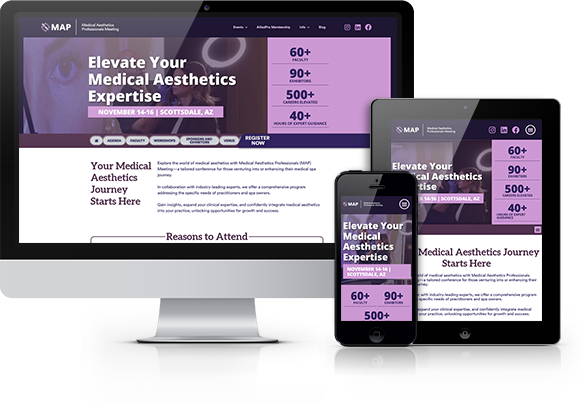 Best Medical Conferences Website Design - Medical Aesthetics Professionals Meeting