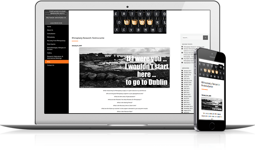 Top Custom Medical Practice Blogs Website Design - The Nose Clinic Blog