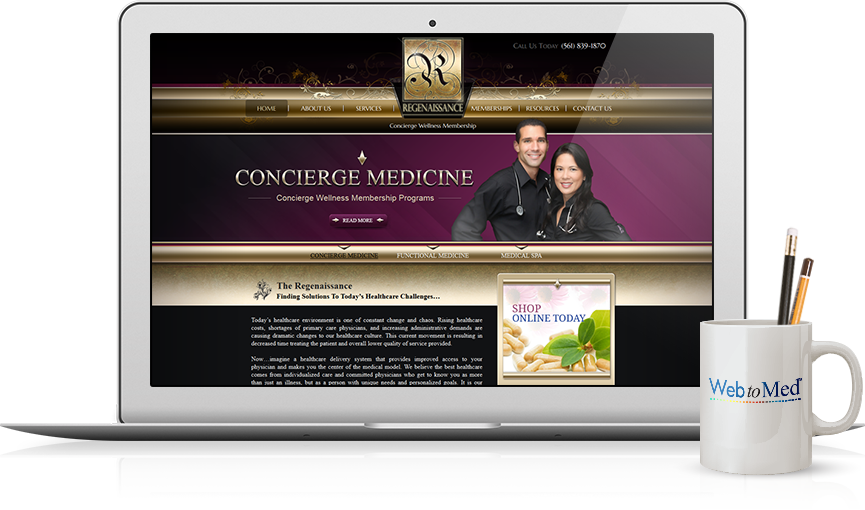 Top Concierge Medicine Website Design - The Regenaissance