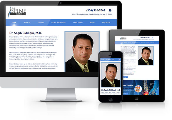 Best Surgery Website Design - The Spine Center