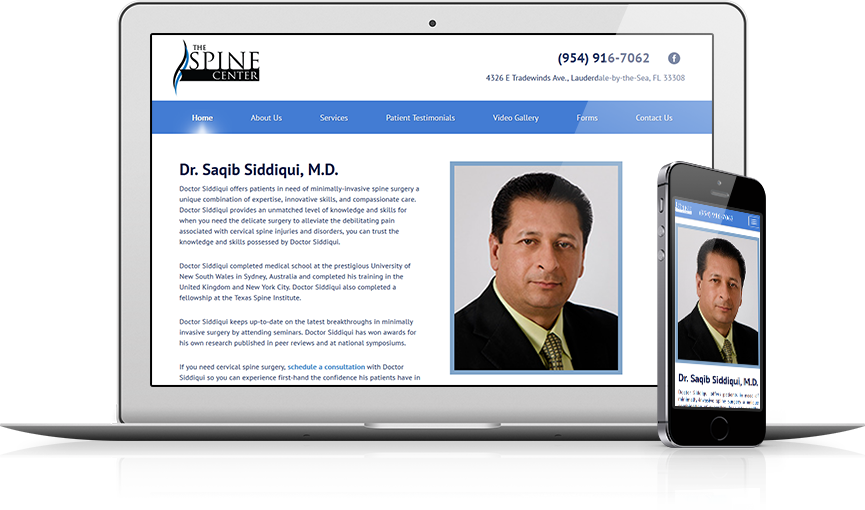 Top Surgery Website Design - The Spine Center