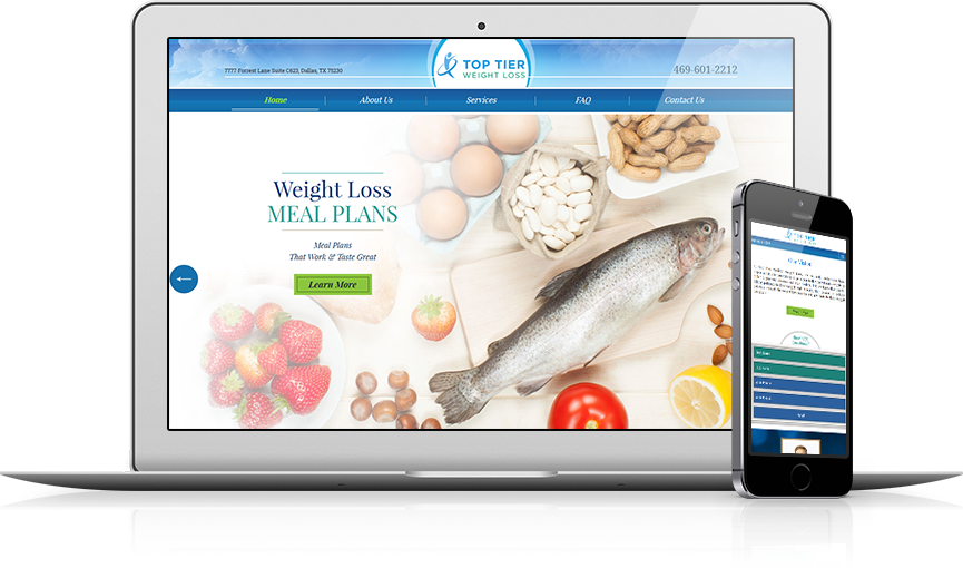 Top Weight Loss Website Design - Top Tier Weight Loss