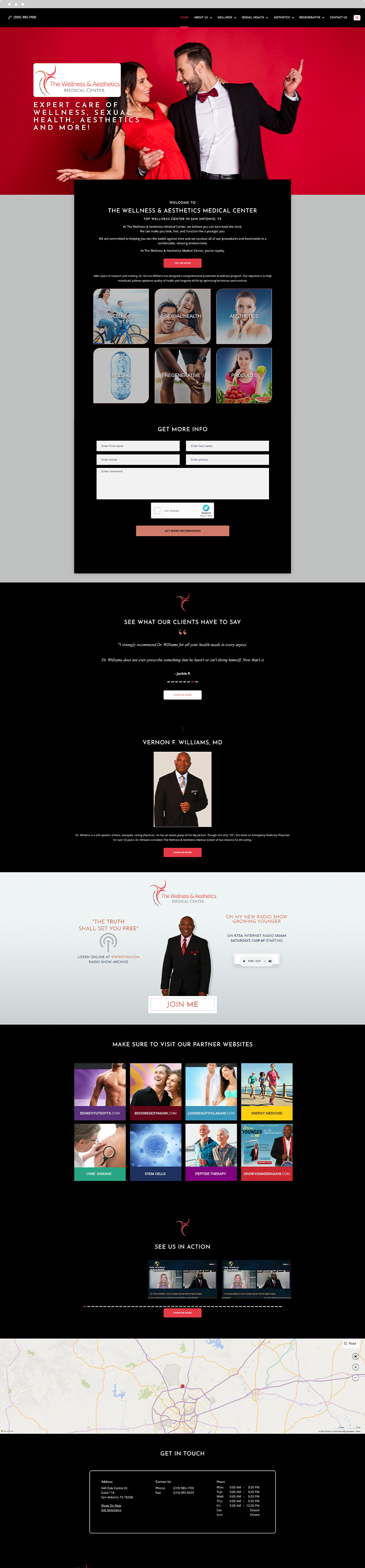 Integrative Medicine Website Design - The Wellness & Aesthetics Medical Center - Homepage