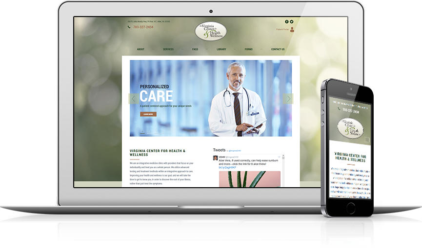 Top Wellness Website Design - The Virginia Center for Health & Wellness