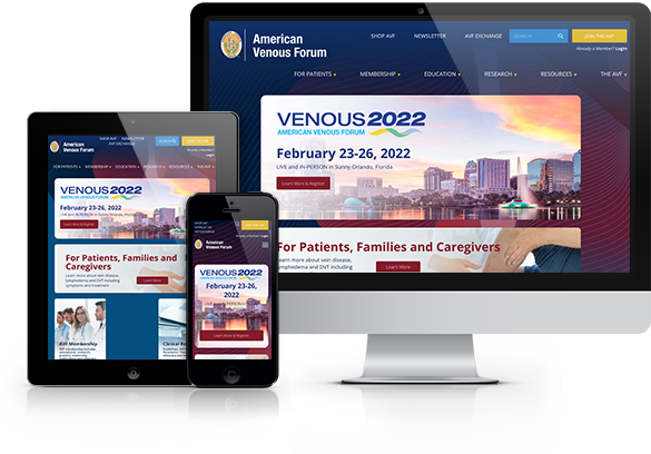 Best Medical Associations Website Design - American Venous Forum