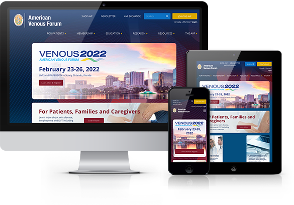 Best Medical Associations Website Design - American Venous Forum