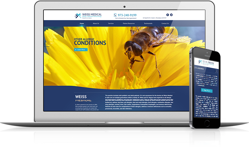Top Allergy Website Design - Weiss Medical