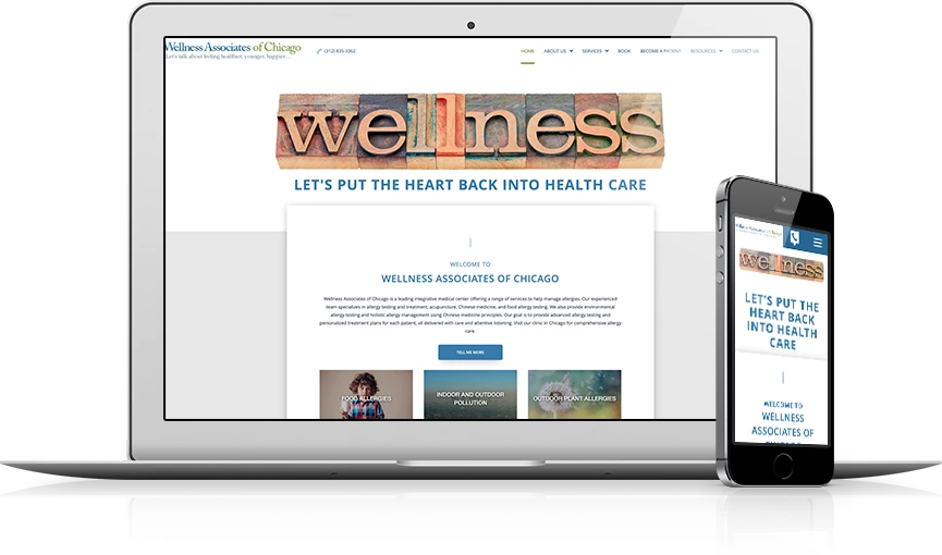 Top Wellness Website Design - Wellness Associates of Chicago