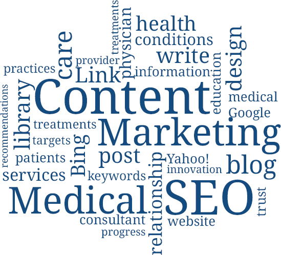 Health Content Marketing Word Image